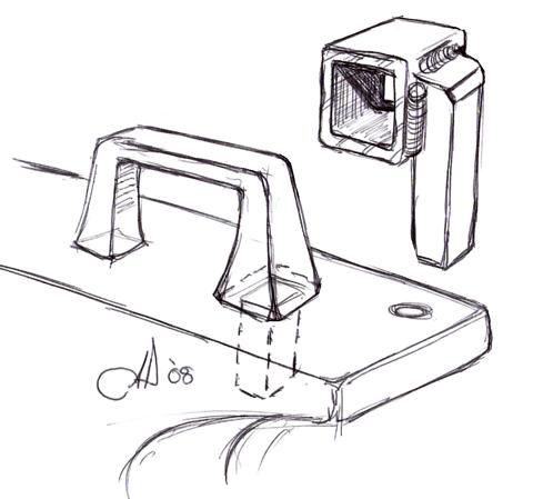 Anvil bridge drawing by Jock Dempsey 11-08-08