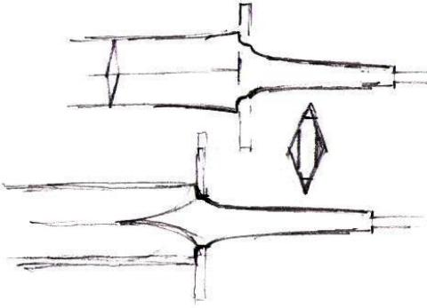 Sword Blade Tang Transitions drawing by Jock Dempsey