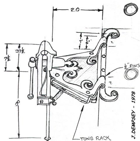 Blacksmith Leg Vise Mounting on triangular bracket