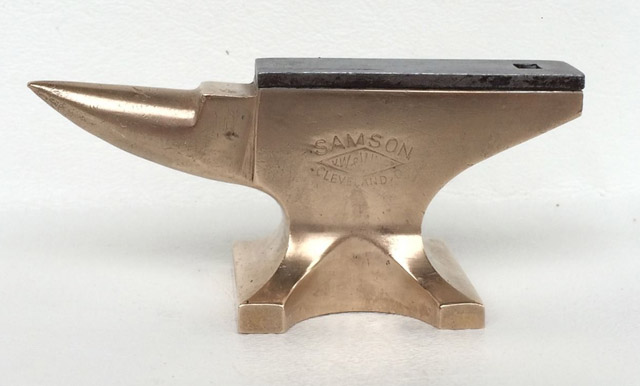 Samson Miniature Brass anvil with rare steel face.