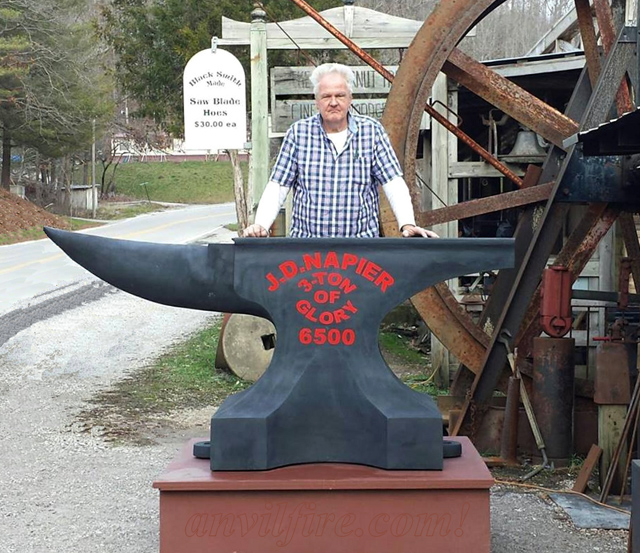 6500 pound anvil with JD Napier.