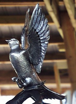 iron bird figurine