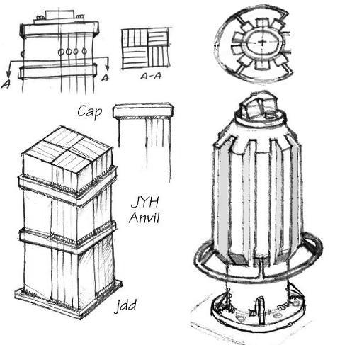 Built up Power Hammer Anvils.