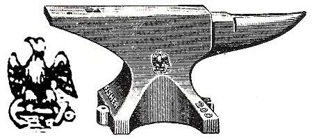 Fisher-Norris Eagle Anvil and logo detail