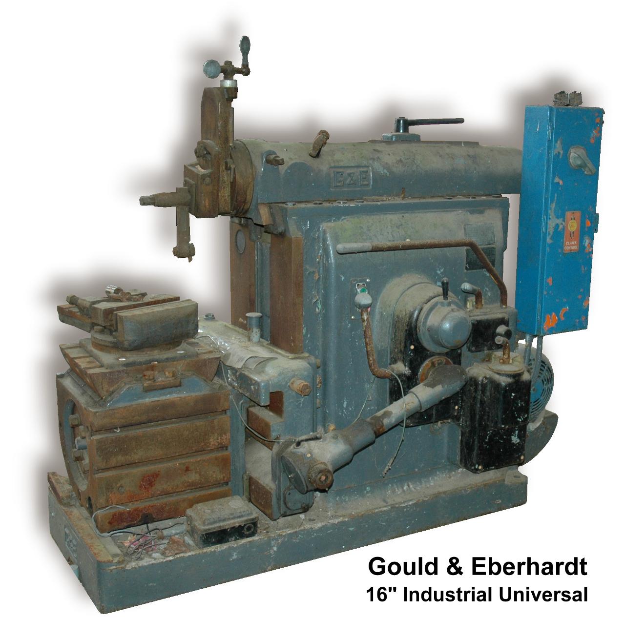 GOULD & EBERHARDT Tool Room Industrial Metal Shaper Instruction