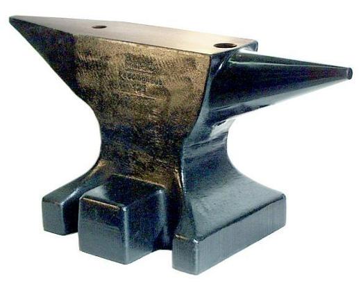 Peddinghaus anvil with upsetting block