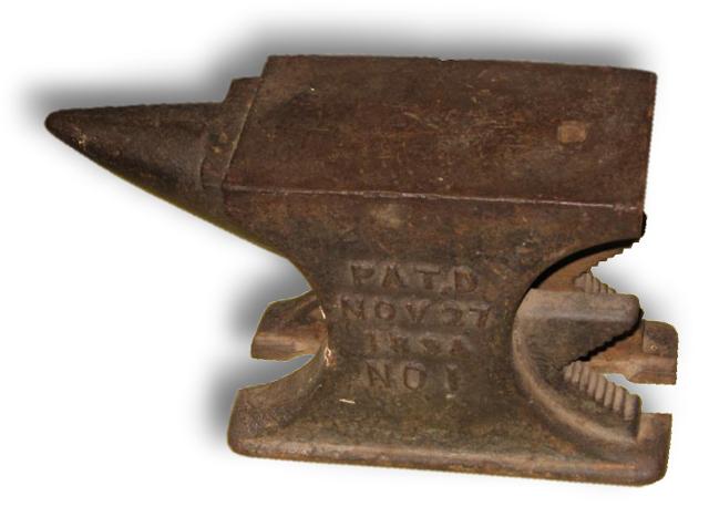 Patented multi-tool anvil with pipe-vise jaws.