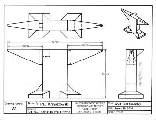 2D Anvil Assembly Drawing
