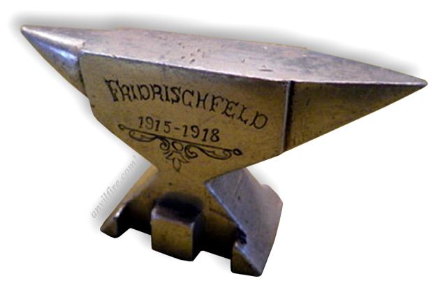 Friedrichsfeld WWI Trench art anvil