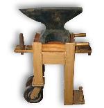 Cast Vulcan anvil with Arm and Hammer Logo