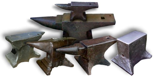 Anvils, Ambo�, Amboss, incudine, el yunque, bigornia, st�d, incus, aambeeld, batente, Hay-Budden, Mousehole