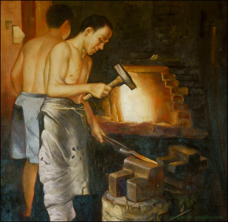 blacksmith painting