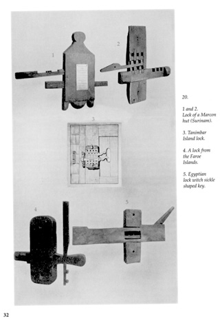 Fig 20, very early historical locks in museum collections
