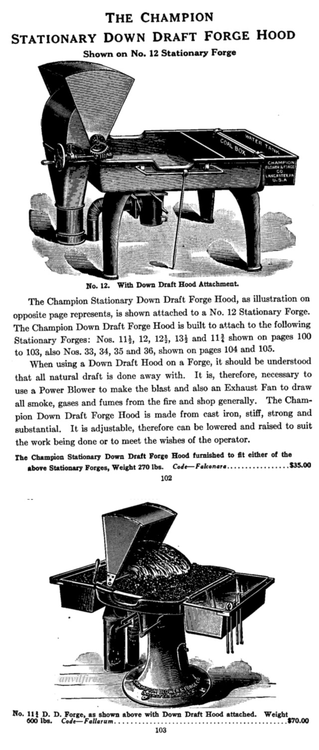 1920 Champion Catalog Downdraft Forge Page