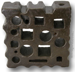 Old Square Industrial Swage Block