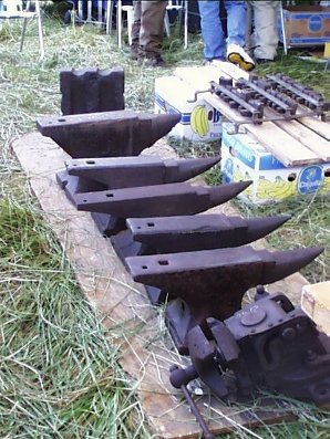A row of anvils