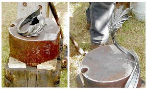 Greenwood samples and anvil. Photo by Bill Wojcik