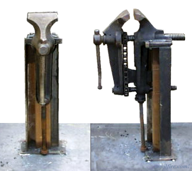 Fisher Double Screw Vise seen at Asheville ABANA conference 1998